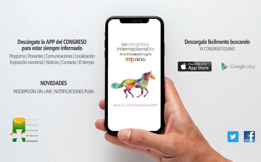 Nueva aplicación móvil para el XX Congreso Internacional de Medicina y Cirugía Equina