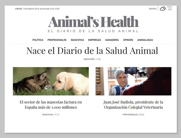 Nace un nuevo diario digital dedicado a la salud y el bienestar animal