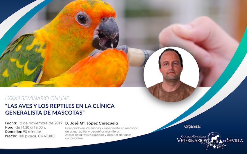 Seminario online “Las aves y los reptiles en la clínica generalista de mascotas”