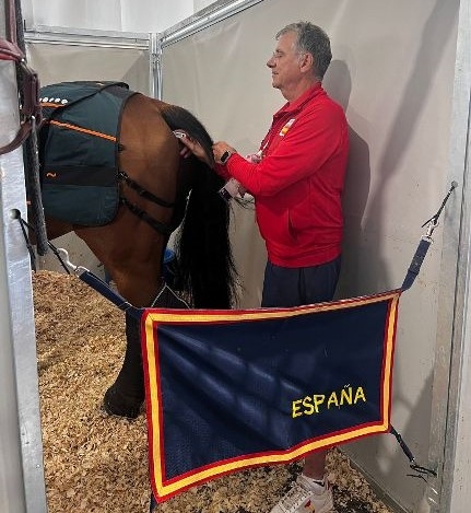 Dos colegiados de Madrid forman parte del equipo veterinario que cuida los caballos de la representación española en los Juegos Olímpicos de París