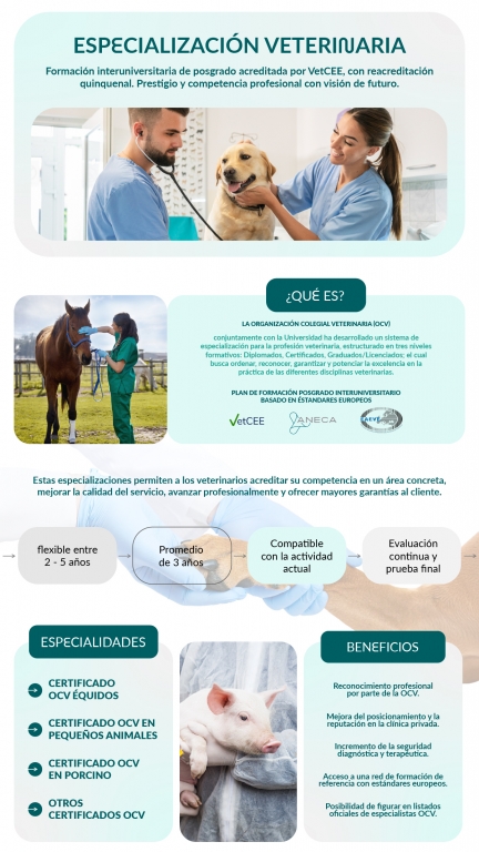 La primera especialización veterinaria acreditada por VetCEE en España será una realidad a comienzos de 2026