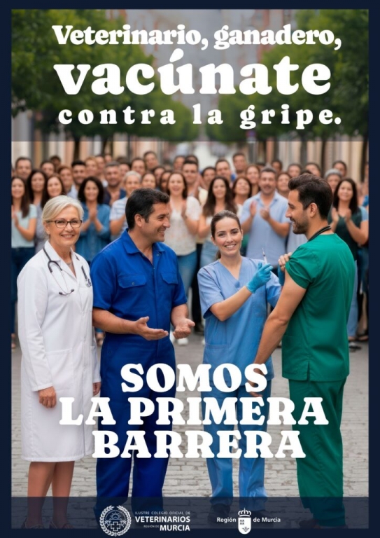 El Colegio de Murcia aconseja a veterinarios y ganaderos que se vacunen contra la gripe, en especial si trabajan con aves y porcino
