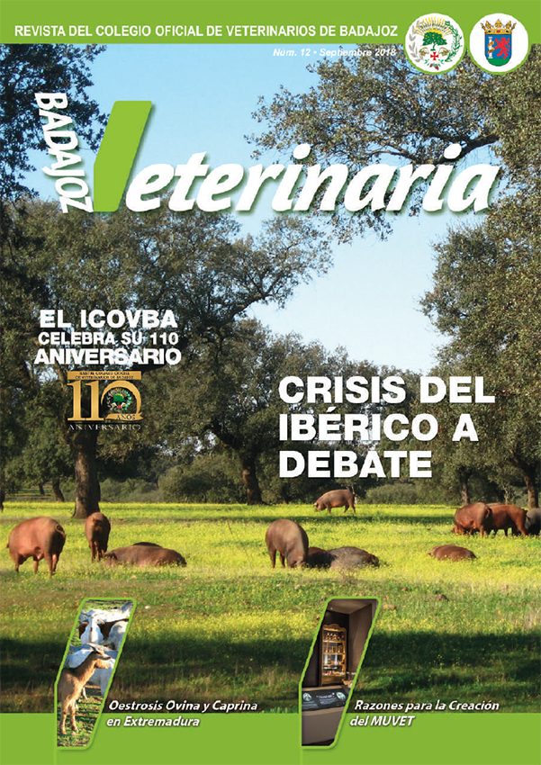 Ya está disponible el número 12 de la revista “Badajoz Veterinaria”