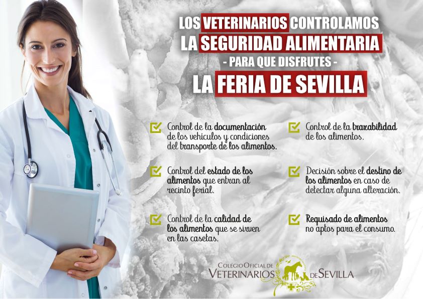 El Colegio de Sevilla explica el trabajo de los veterinarios en el control de la seguridad alimentaria durante la Feria de Abril